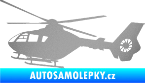 Samolepka Vrtulník 006 levá helikoptéra stříbrná metalíza
