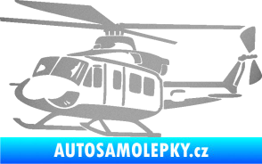 Samolepka Vrtulník 010 levá helikoptéra stříbrná metalíza