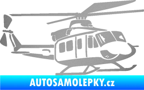 Samolepka Vrtulník 010 pravá helikoptéra stříbrná metalíza