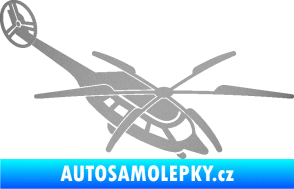 Samolepka Vrtulník 011 pravá helikoptéra stříbrná metalíza