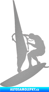 Samolepka Windsurfing 001 levá stříbrná metalíza