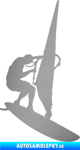 Samolepka Windsurfing 001 pravá stříbrná metalíza