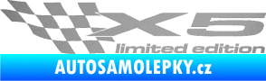 Samolepka X5 limited edition levá stříbrná metalíza