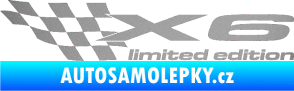 Samolepka X6 limited edition levá stříbrná metalíza