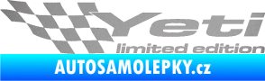 Samolepka Yeti limited edition levá stříbrná metalíza