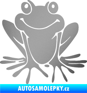 Samolepka Žába 008 levá stříbrná metalíza