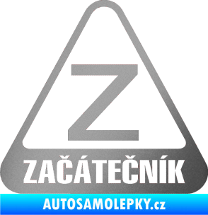 Samolepka Začátečník stříbrná metalíza