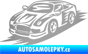 Samolepka Závodní auto 006 levá stříbrná metalíza