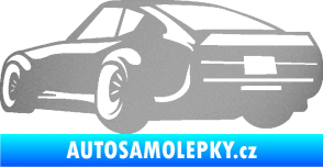 Samolepka Závodní auto 009 levá stříbrná metalíza