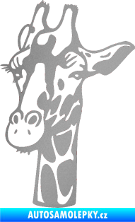 Samolepka Žirafa 001 levá stříbrná metalíza
