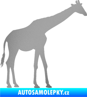 Samolepka Žirafa 002 pravá stříbrná metalíza
