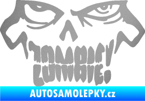 Samolepka Zombie 003 stříbrná metalíza