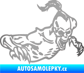 Samolepka Zombík pravá stříbrná metalíza