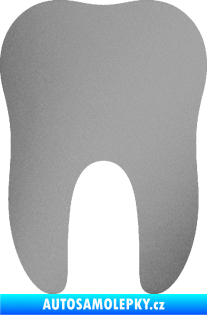 Samolepka Zub 001 stolička stříbrná metalíza