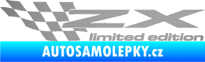 Samolepka ZX limited edition levá stříbrná metalíza