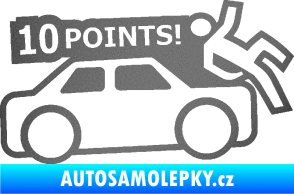 Samolepka 10 points  grafitová metalíza