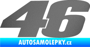 Samolepka 46 Valentino Rossi jednobarevná grafitová metalíza