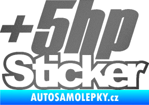 Samolepka + 5hp sticker 001 grafitová metalíza