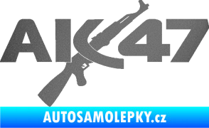Samolepka AK 47 grafitová metalíza