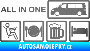 Samolepka All in one 003 nápis multifunkční vůz grafitová metalíza