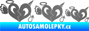 Samolepka Angel devil family 002 rodinka v autě grafitová metalíza