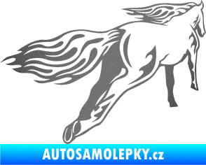 Samolepka Animal flames 009 pravá kůň grafitová metalíza