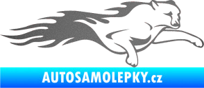 Samolepka Animal flames 018 pravá panter grafitová metalíza