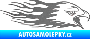 Samolepka Animal flames 023 pravá orel grafitová metalíza