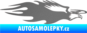 Samolepka Animal flames 030 pravá orel grafitová metalíza