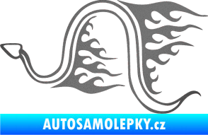 Samolepka Animal flames 040 levá had grafitová metalíza