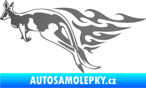 Samolepka Animal flames 044 levá klokan grafitová metalíza