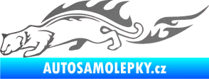 Samolepka Animal flames 056 levá puma grafitová metalíza