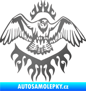 Samolepka Animal flames 068 pravá orel grafitová metalíza
