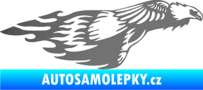 Samolepka Animal flames 076 pravá orel grafitová metalíza