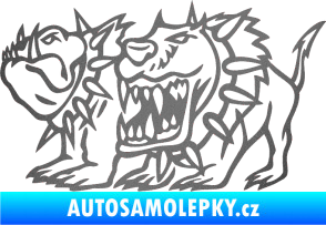 Samolepka Bad dogs levá zuřiví psi grafitová metalíza