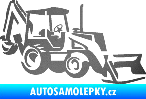 Samolepka Bagr 002 pravá grafitová metalíza