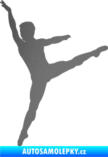 Samolepka Balet tanečník 001 levá grafitová metalíza
