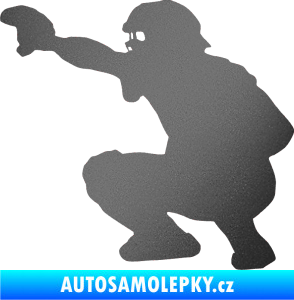 Samolepka Baseball 005 levá grafitová metalíza
