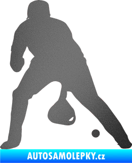 Samolepka Baseball 006 levá grafitová metalíza