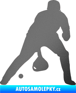 Samolepka Baseball 006 pravá grafitová metalíza