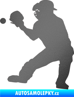 Samolepka Baseball 007 levá grafitová metalíza