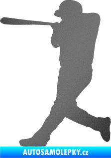 Samolepka Baseball 009 levá grafitová metalíza