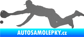 Samolepka Baseball 015 levá grafitová metalíza