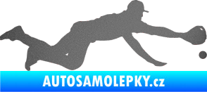 Samolepka Baseball 015 pravá grafitová metalíza