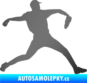 Samolepka Baseball 019 pravá grafitová metalíza