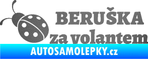Samolepka Beruška za volantem grafitová metalíza