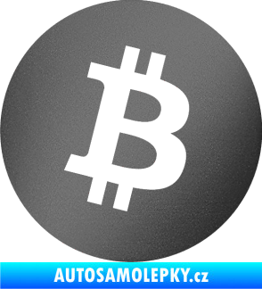 Samolepka Bitcoin 001 grafitová metalíza