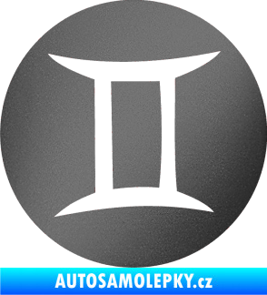 Samolepka Blíženci 001 - horoskop grafitová metalíza