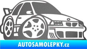 Samolepka BMW e30 karikatura pravá grafitová metalíza