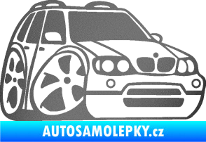 Samolepka BMW X5 karikatura pravá grafitová metalíza